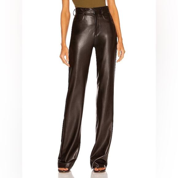 A.L.C. Women's Black Christopher Vegan Leather Pants stretch night out $395 MSRP - Picture 1 of 6